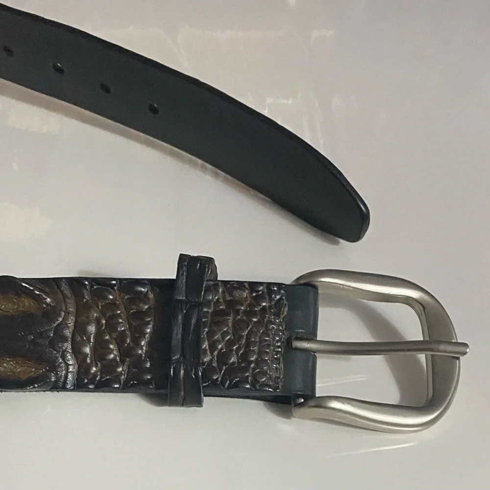 Boss Croc by Savannah Genuine Saltwater Crocodile Belt, Sz 34-87​, Vintage, NWOT